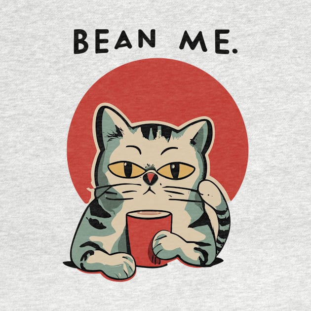 bean me  - tired cat and coffee by Kingrocker Clothing